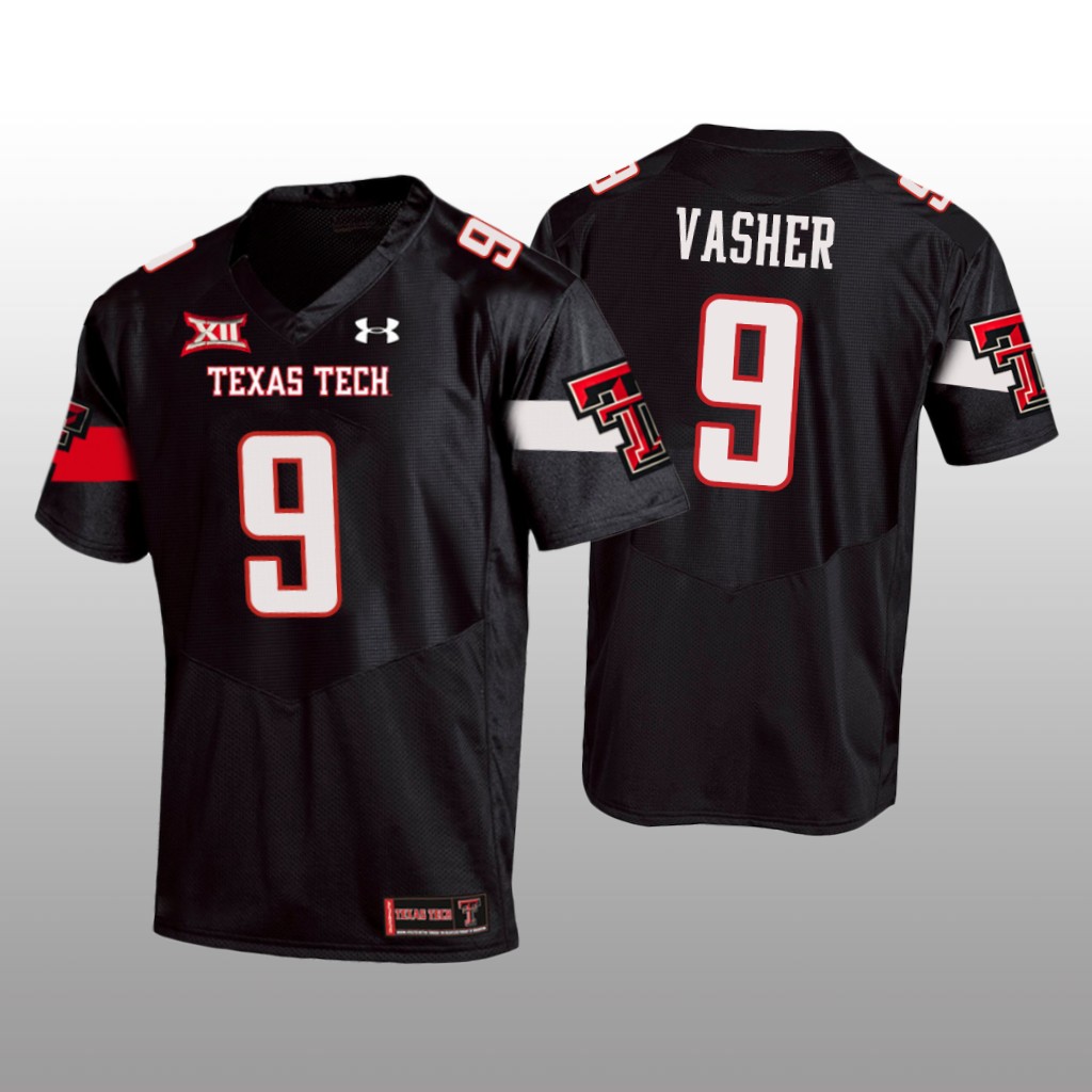 Texas Tech Red Raiders Black 2020   T.J. Vasher Jersey