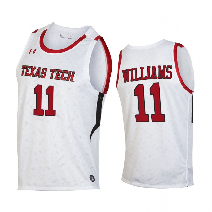 Texas Tech Red Raiders Bryson Williams Jersey 2022 College  White  Uniform