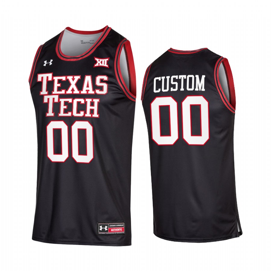 Texas Tech Red Raiders Custom Jersey 2022 College  Black Uniform