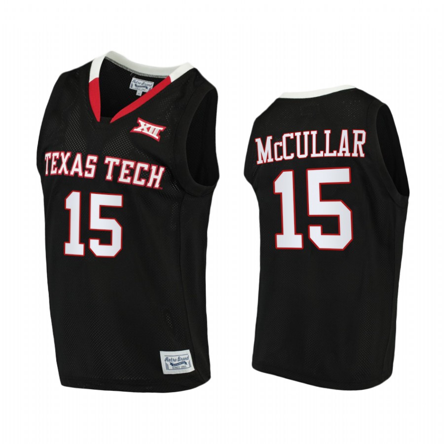 Texas Tech Red Raiders Kevin McCullar Jersey 2022 College  Black Throwback Uniform