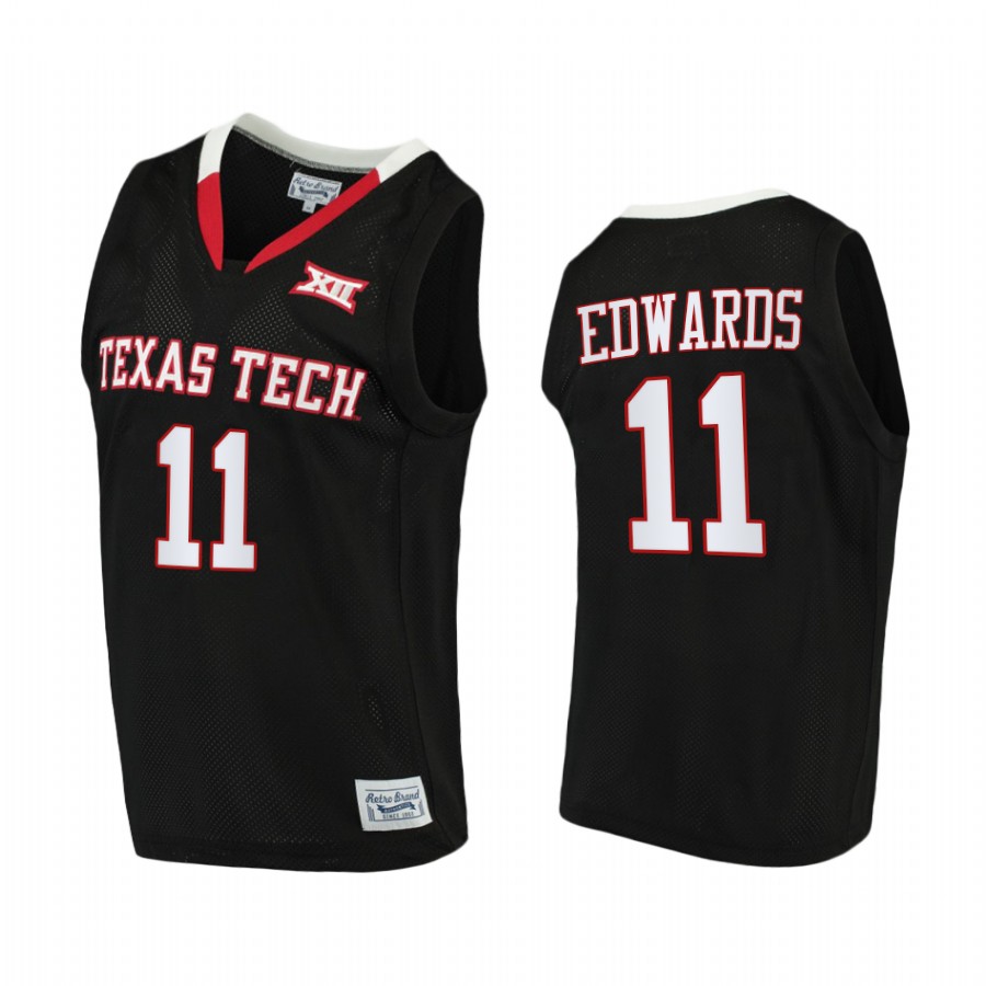 Texas Tech Red Raiders Kyler Edwards Black 2020-21 Alumni Limited  Jersey