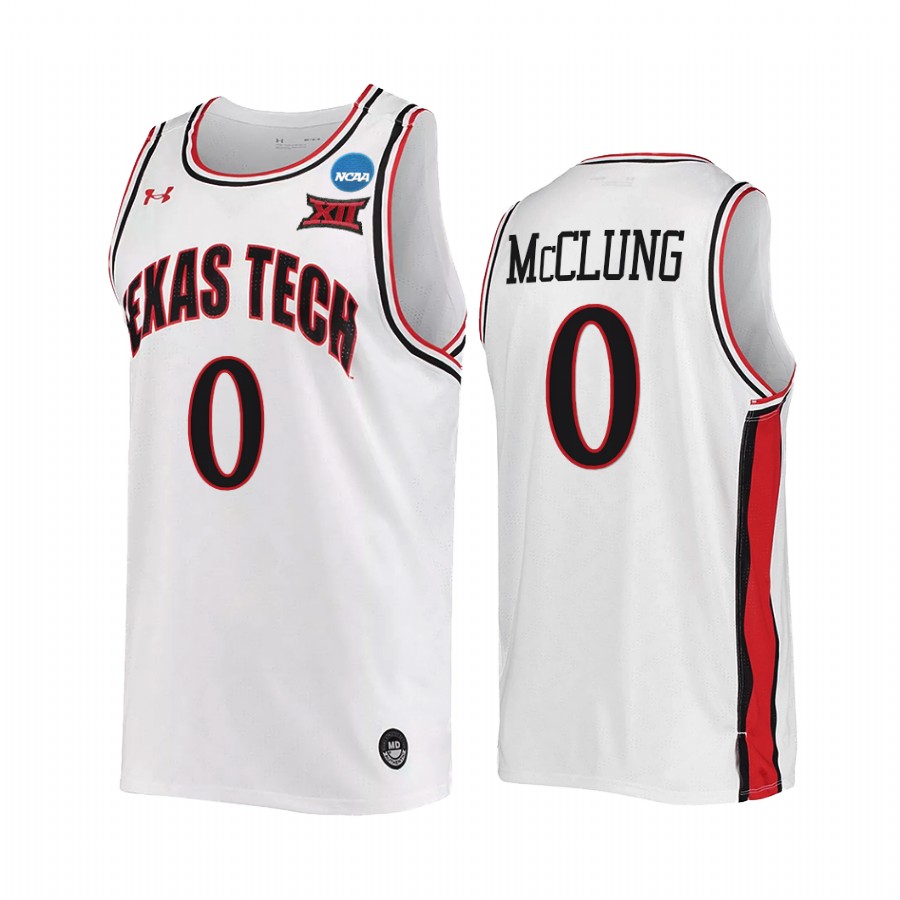 Texas Tech Red Raiders Mac McClung Jersey Retro  White Alumni Uniform