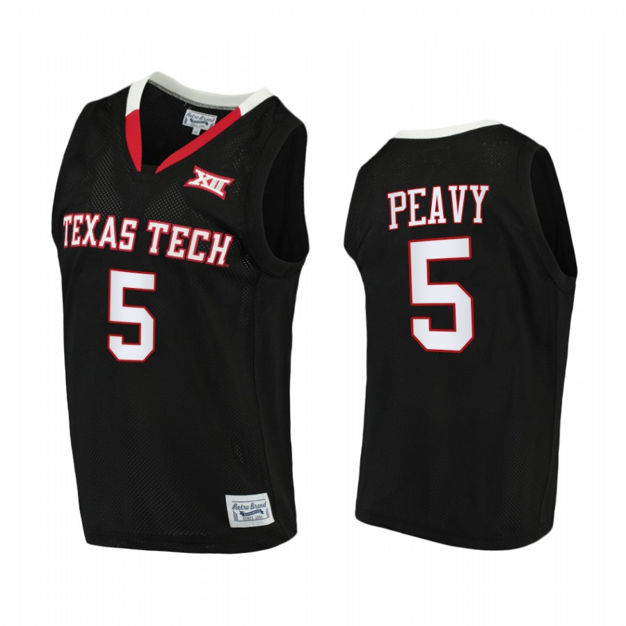 Texas Tech Red Raiders Micah Peavy Black 2020-21 Alumni Limited  Jersey