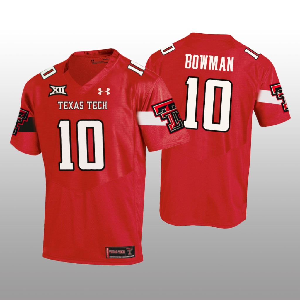 Texas Tech Red Raiders Red 2020   Alan Bowman Jersey