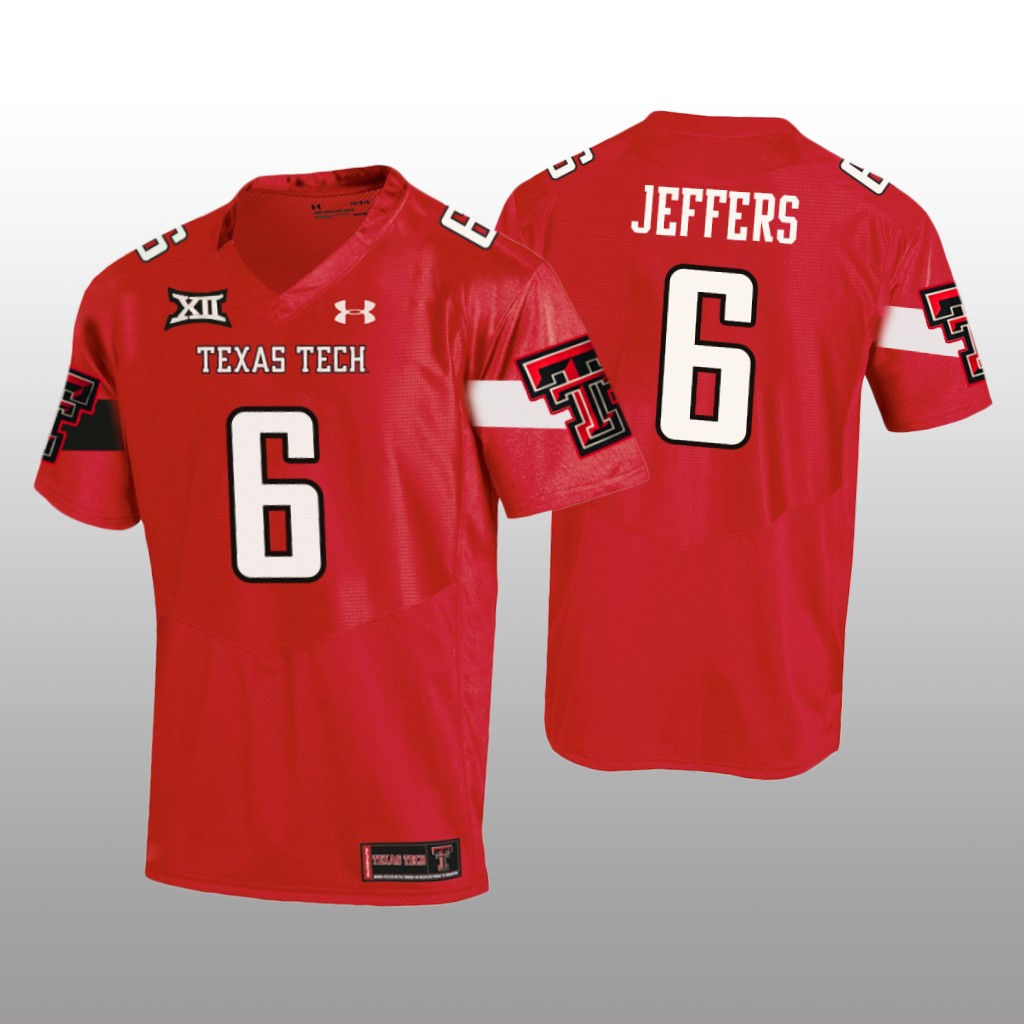 Texas Tech Red Raiders Red 2020   Riko Jeffers Jersey