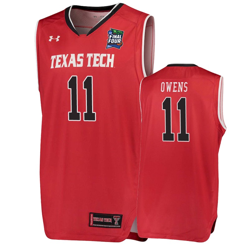 Texas Tech Red Raiders Tariq Owens #11 Red 2019 Final-Four  Jersey