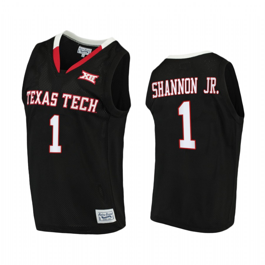 Texas Tech Red Raiders Terrence Shannon Jr. Jersey 2022 College  Black Throwback Uniform