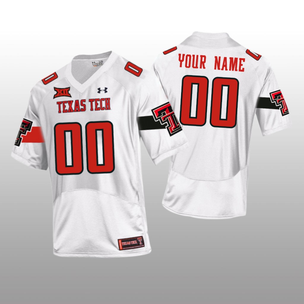 Texas Tech Red Raiders White 2020   Custom Jersey
