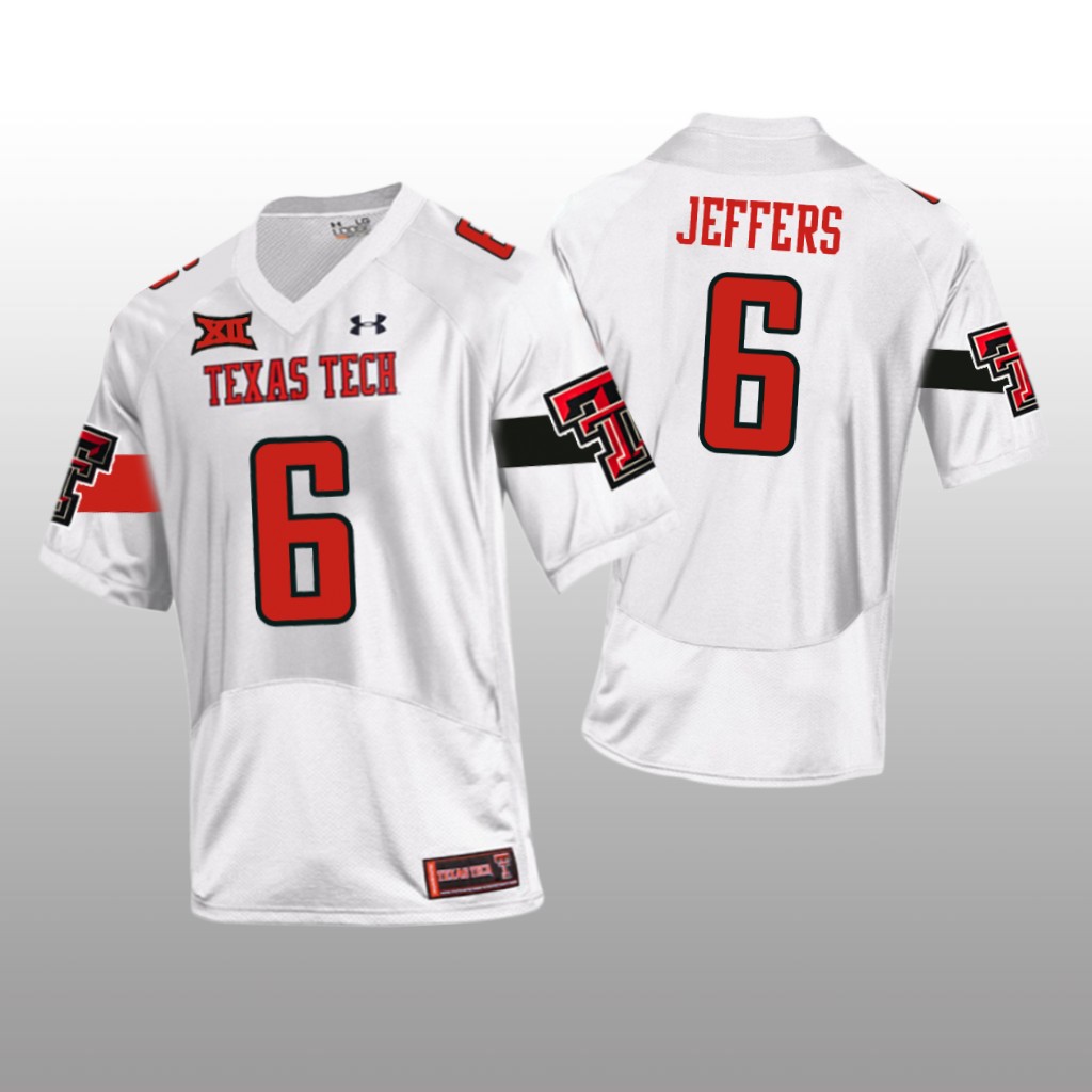 Texas Tech Red Raiders White 2020   Riko Jeffers Jersey