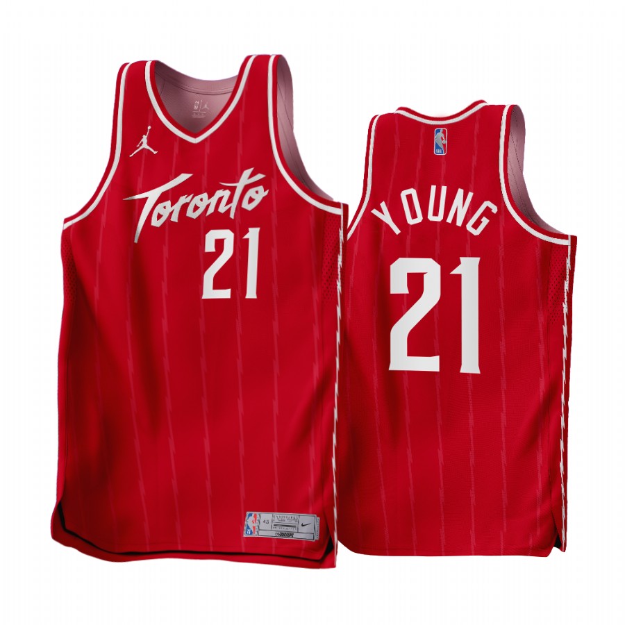 Thaddeus Young 2022-23 Toronto Raptors Red #21 Earned Edition Jersey
