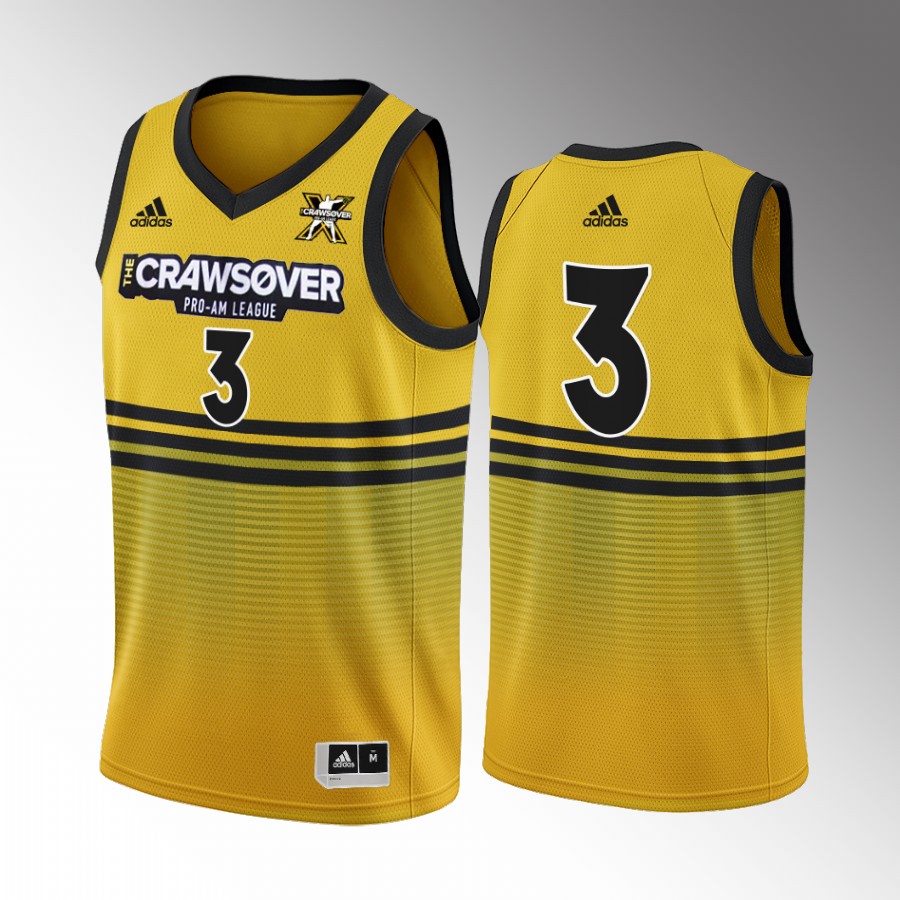 The CrawsOver Pro-Am Aaron Gordon Denver Nuggets Gold #3 Jersey Seattle 2022