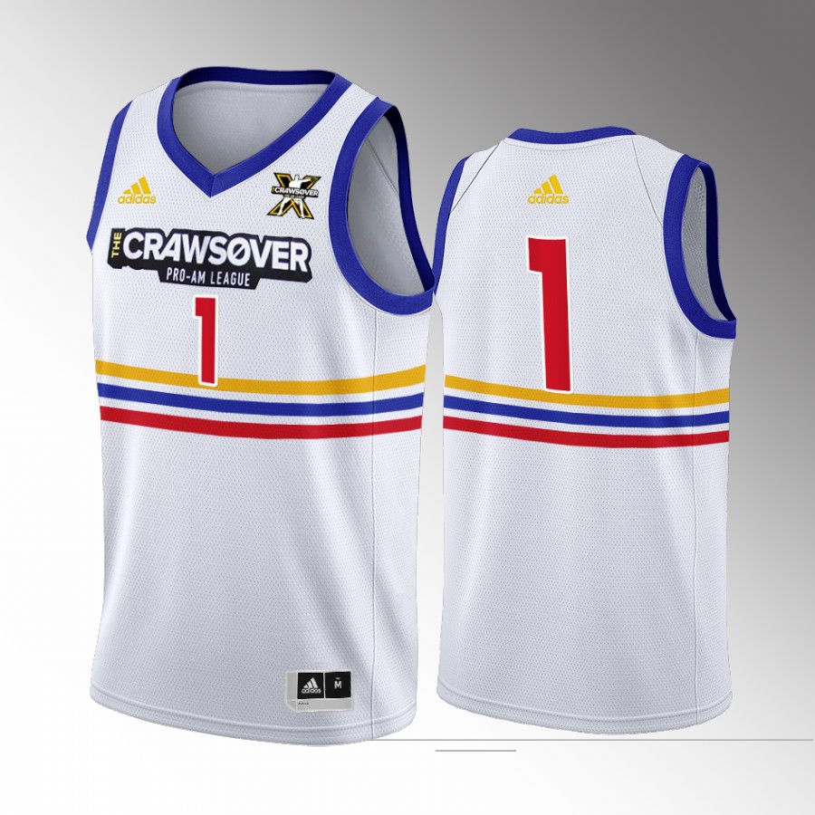 The CrawsOver Pro-Am Chet Holmgren Oklahoma City Thunder White #1 Jersey Seattle 2022
