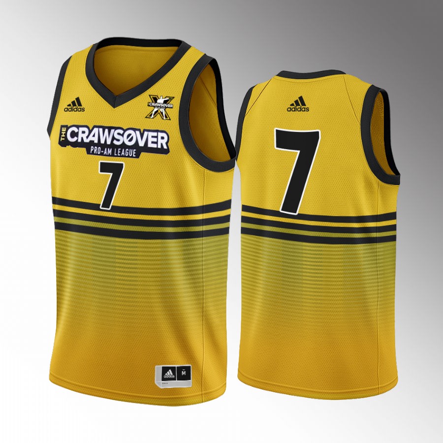 The CrawsOver Pro-Am Dalen Terry Chicago Bulls Gold #7 Jersey Seattle 2022
