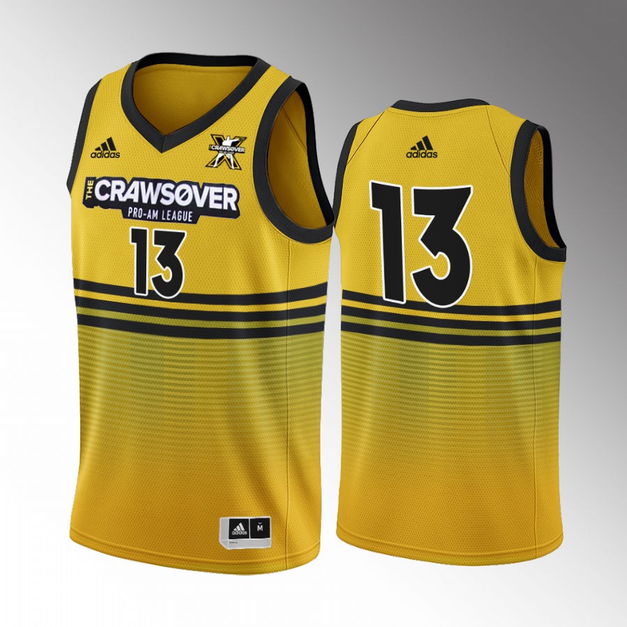 The CrawsOver Pro-Am Tari Eason Houston Rockets Gold #13 Jersey Seattle 2022