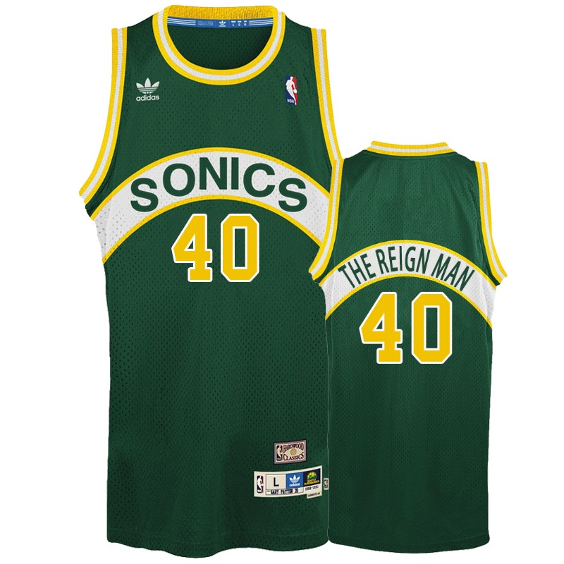 The Reign Man #40 Shawn Kemp Green Nickname Swingman Jersey