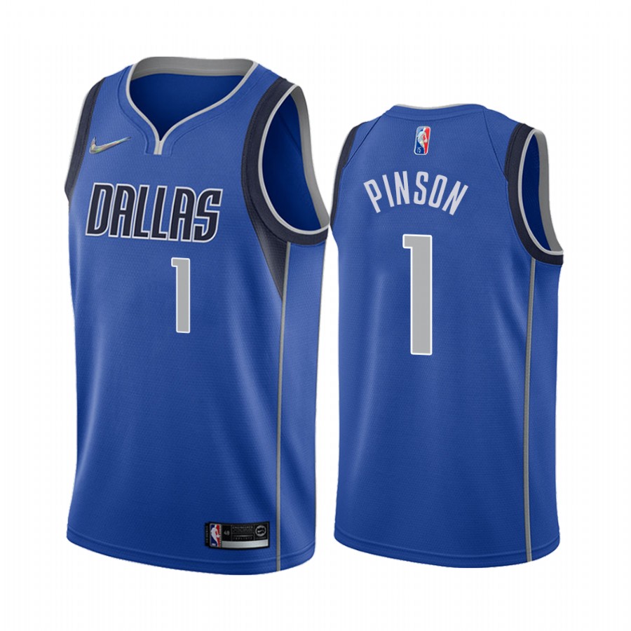 Theo Pinson Dallas Mavericks 2021-22 Icon Edition Blue #1 Jersey NBA75th Season
