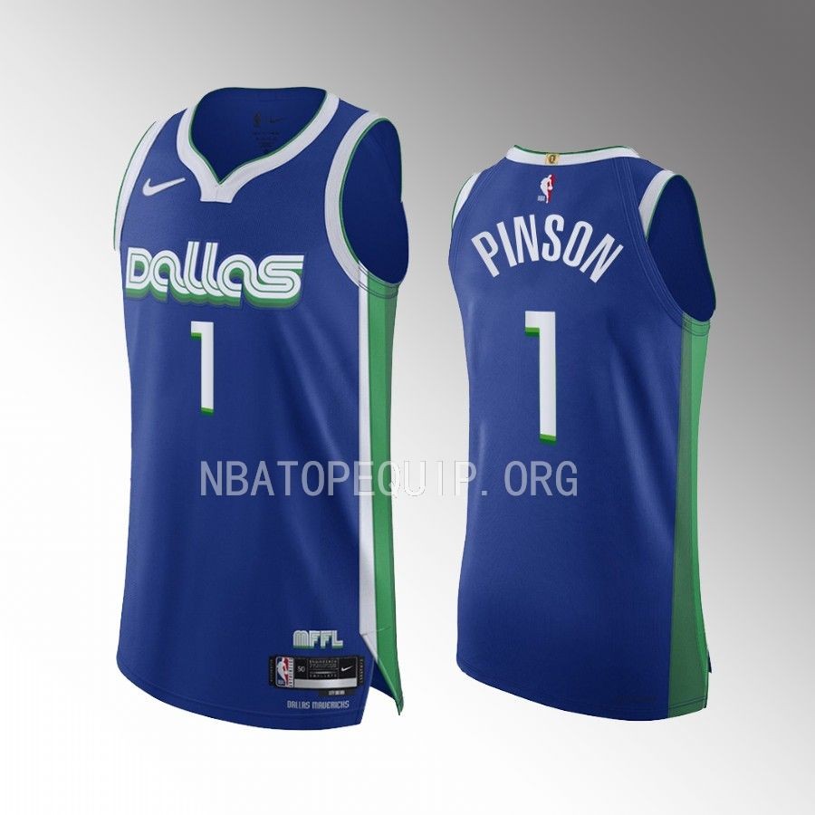 Theo Pinson Dallas Mavericks 2022-23 City Edition #1 Jersey Blue