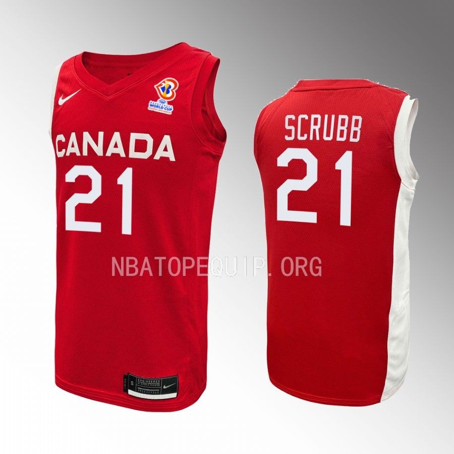 Thomas Scrubb Canada  FIBA World Cup 2023 Red Jersey #21