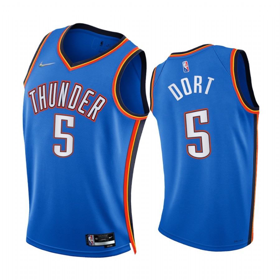Thunder Luguentz Dort 75th Diamond Anniversary Blue #5 Jersey 2021-22