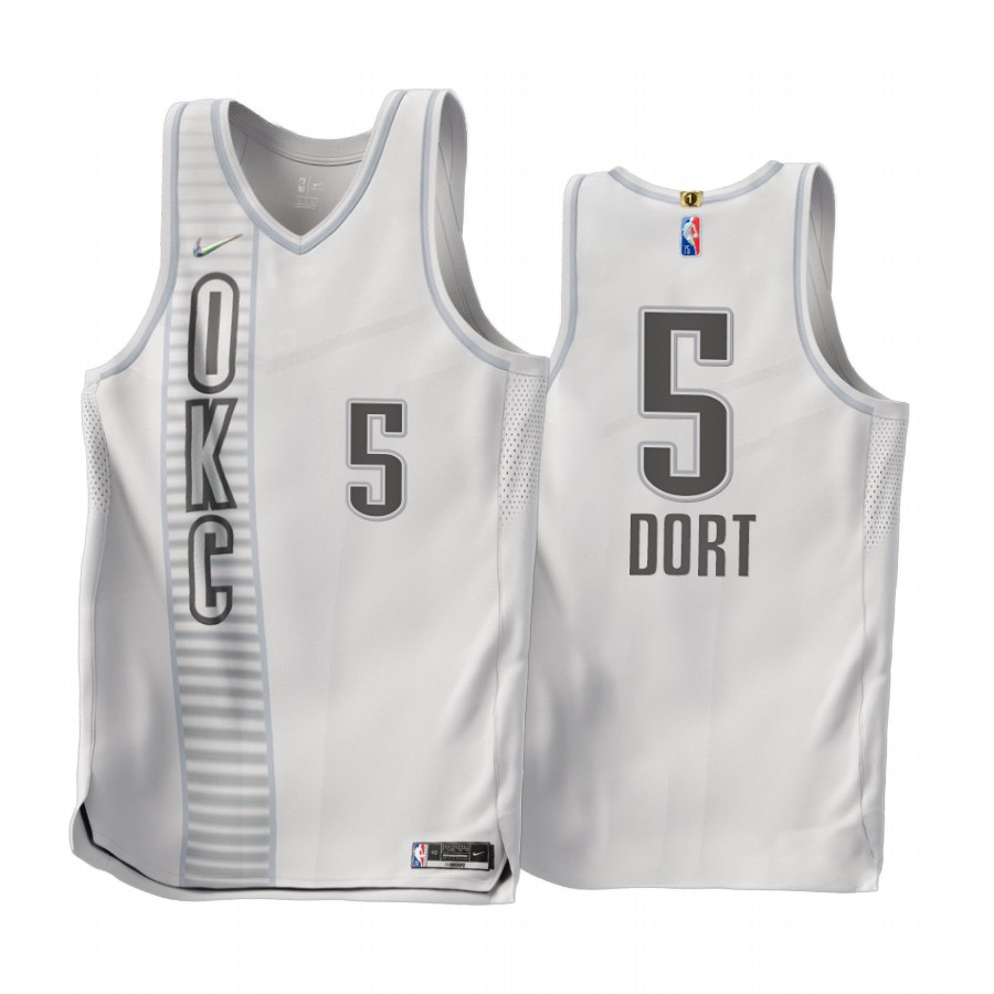 Thunder Luguentz Dort City Edition White 2021-22 Jersey 75th