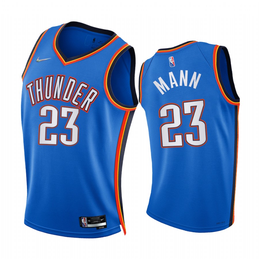 Thunder Tre Mann 75th Diamond Anniversary Blue #23 Jersey 2021-22