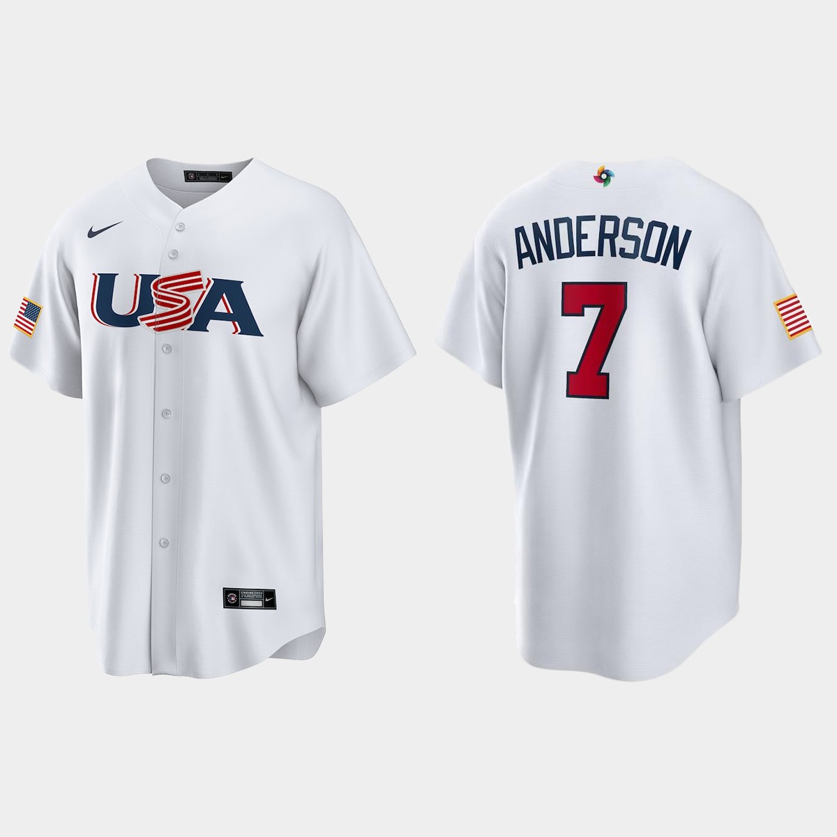 Tim Anderson Chicago White Sox 2023 World  Classic USA Jersey - White