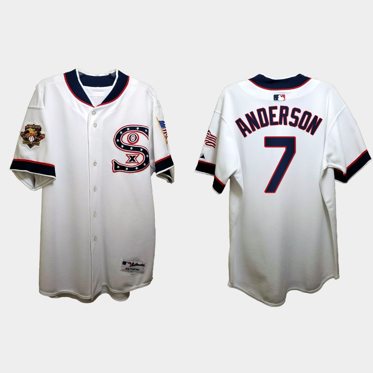 Tim Anderson Chicago White Sox Independence Day 1917 Throwback Jersey - White