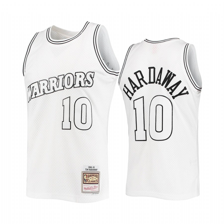 Tim Hardaway 10 Golden State Warriors Outdated Classic White Jersey Swingman