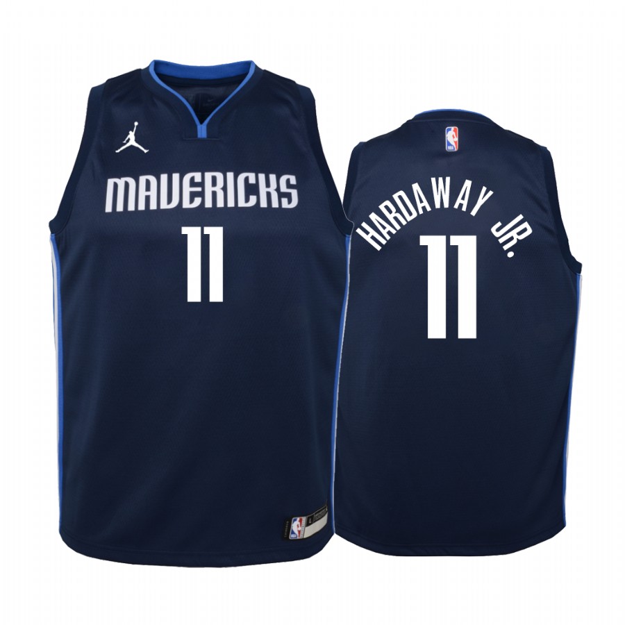 Tim Hardaway Jr. Dallas Mavericks Youth Navy Statement Jersey Jumpman