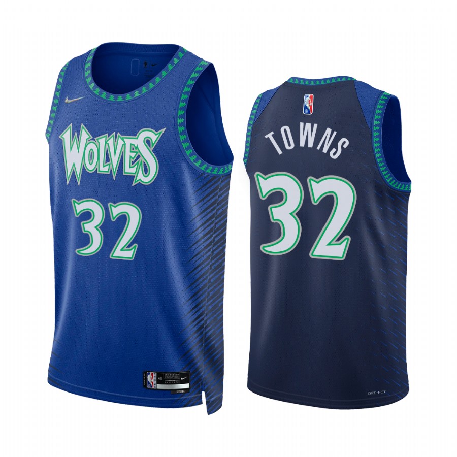 Timberwolves Karl-Anthony Towns 75th Diamond Anniversary Royal #32 Jersey 2021-22
