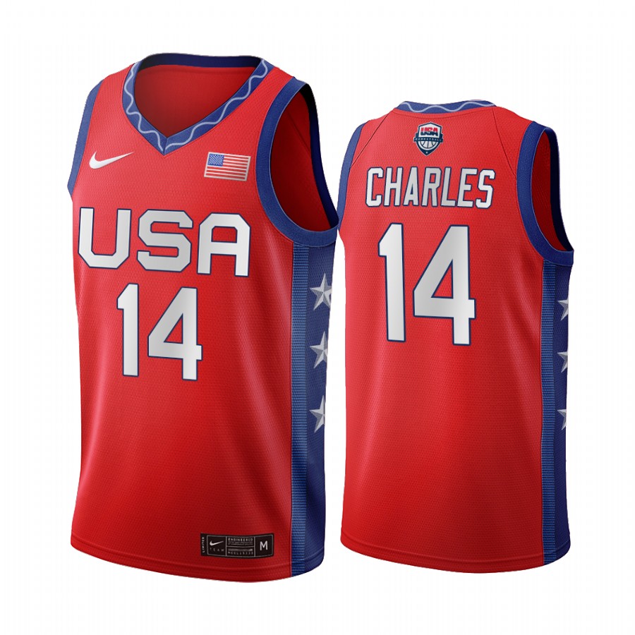 Tina Charles USA Women's National Team #14 Red 2020 Tokyo Olympics Jersey