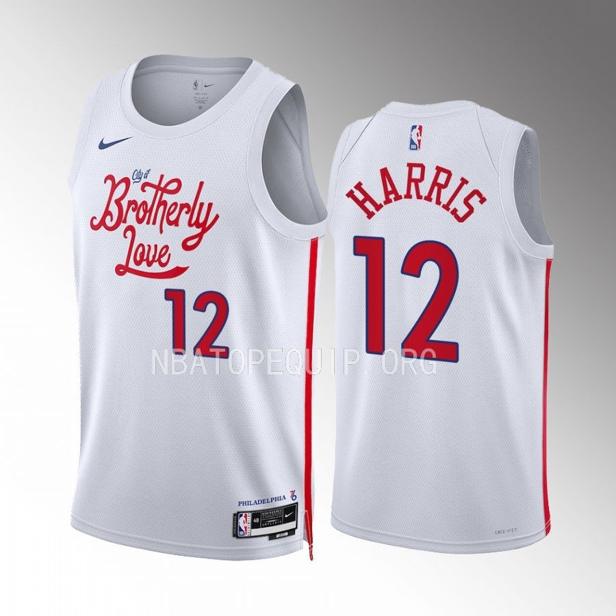 Tobias Harris 2022-23 Philadelphia 76ers White #12 City Edition Jersey Swingman