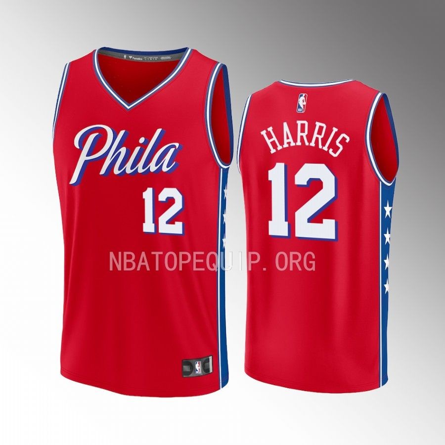 Tobias Harris 76ers #12 Red Jersey Fast Break Fast Break Player 2022-23 Statement Edition