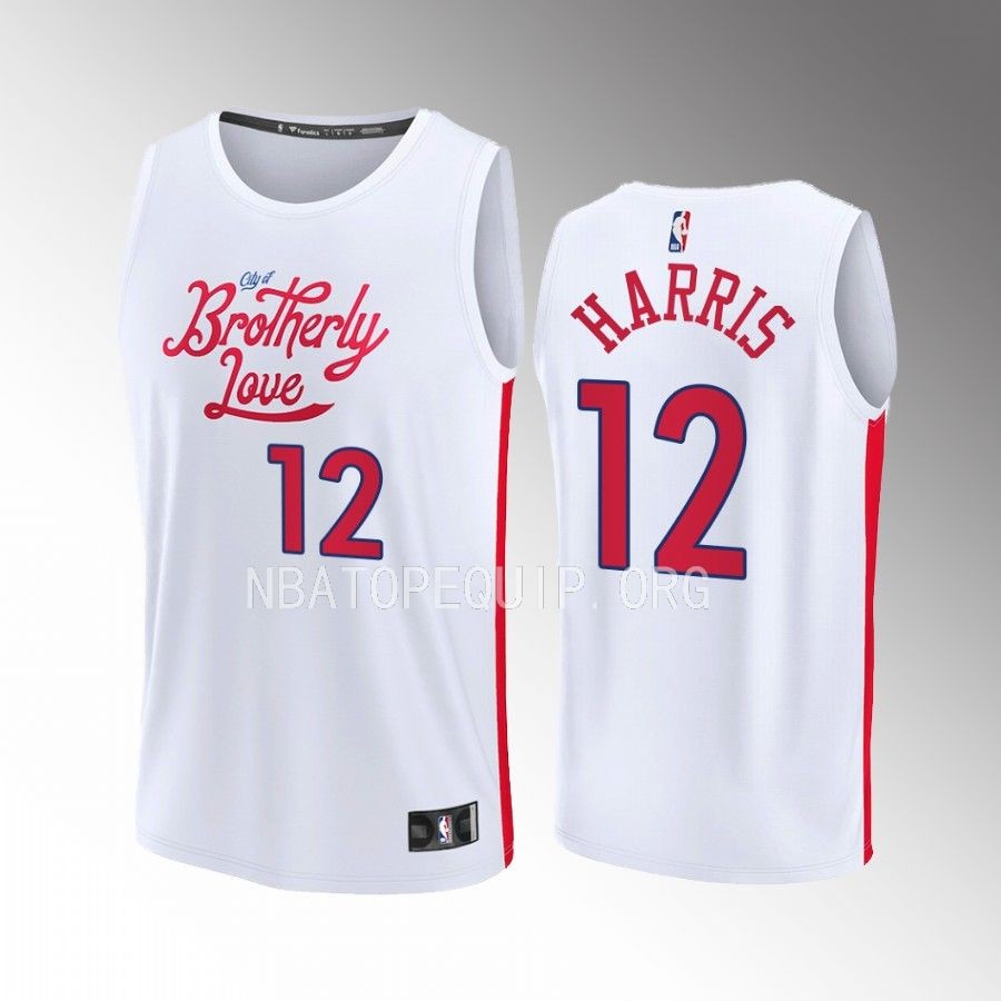 Tobias Harris 76ers #12 White Jersey Fast Break Fastbreak 2022-23 Statement Edition