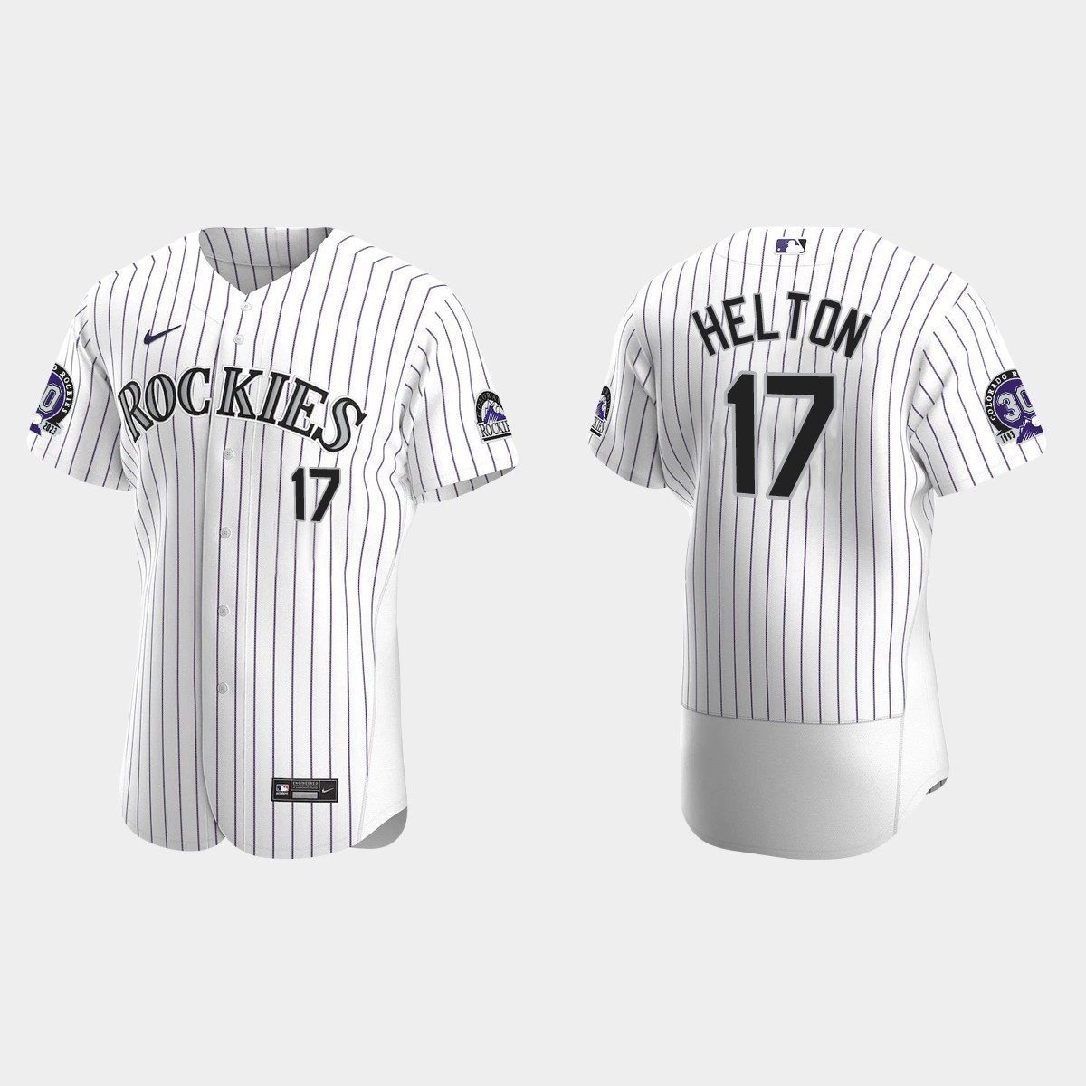 Todd Helton Colorado Rockies 30th Anniversary Jersey - White Purple