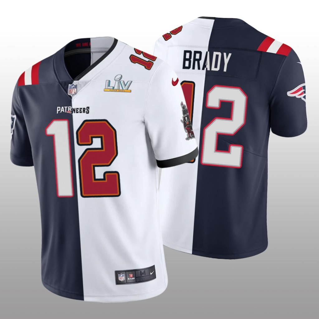 Tom Brady GOAT White Navy Split Vapor Limited Super Bowl LV - Men's