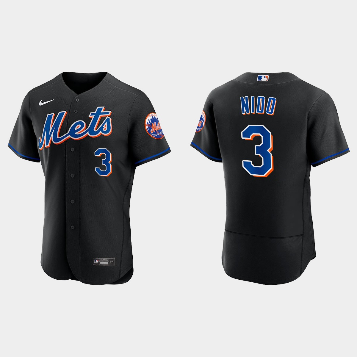 Tomas Nido New York Mets 2022 Alternate Jersey - Black