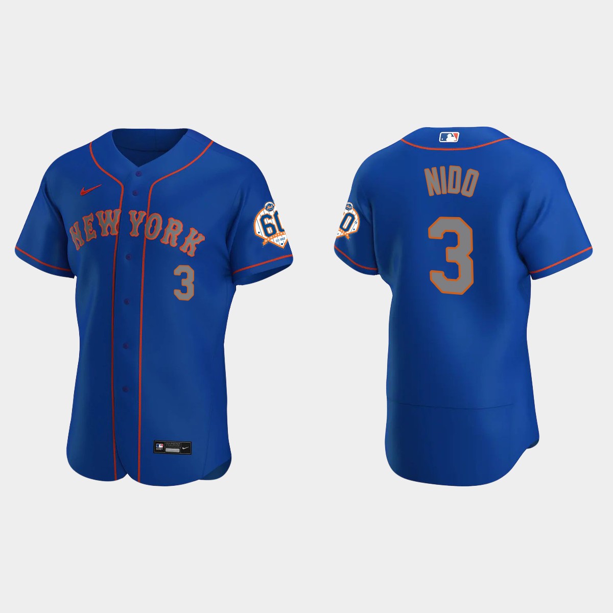 Tomas Nido New York Mets 60th Anniversary Alternate Jersey - Royal