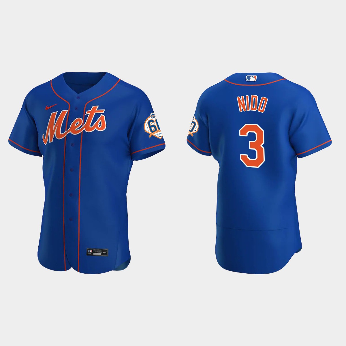 Tomas Nido New York Mets 60th Anniversary Alternate Jersey - Royal