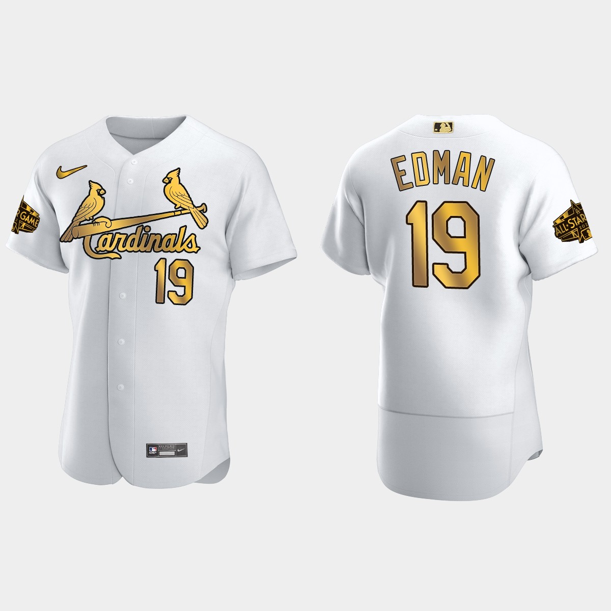 Tommy Edman St. Louis Cardinals 2022 MLB All-Star Game Jersey - White Gold