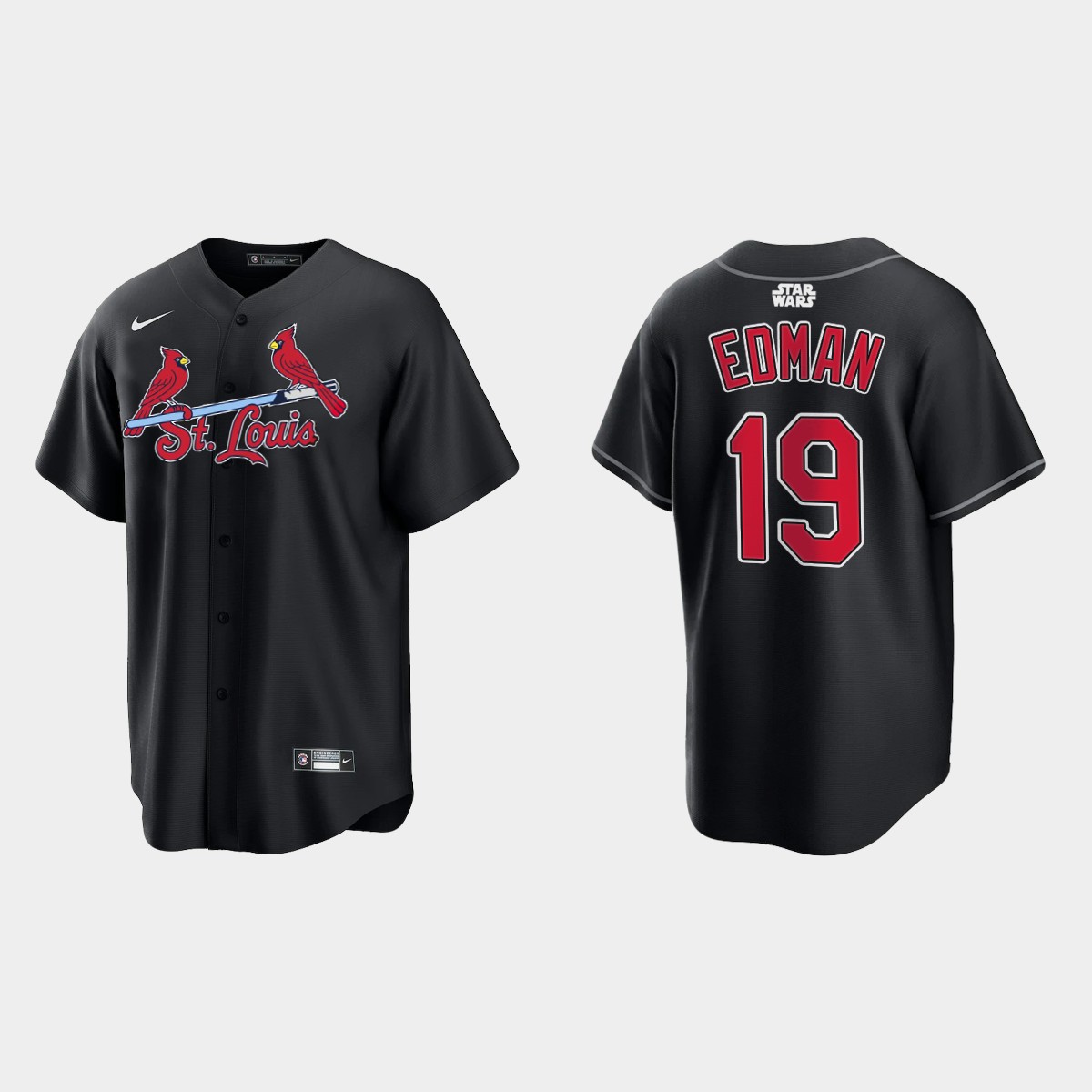 Tommy Edman St. Louis Cardinals Star Wars Jersey - Black