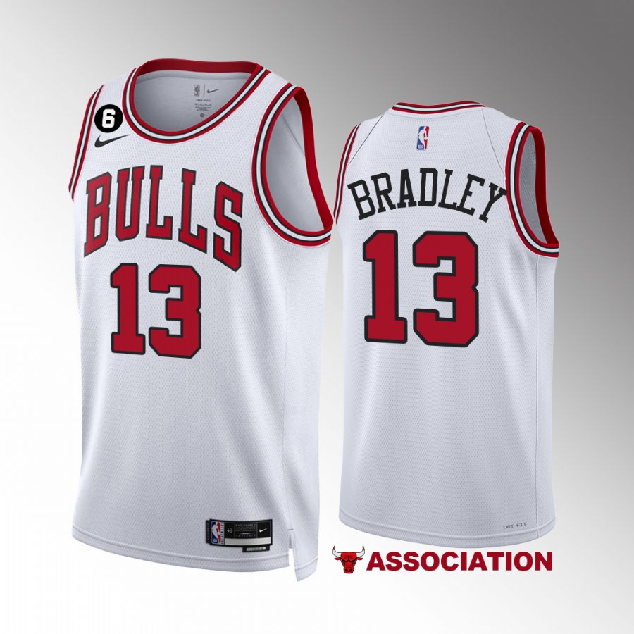 Tony Bradley Chicago Bulls #13 White Jersey 2022-23 Association Edition NO.6 Patch