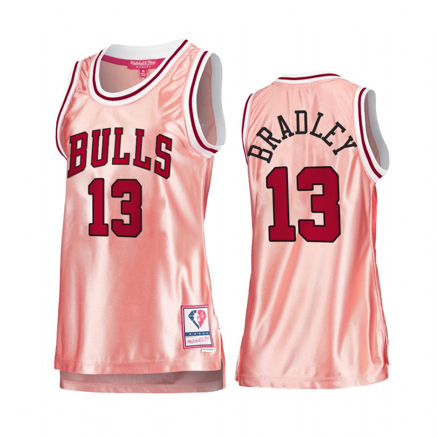 Tony Bradley Chicago Bulls Rose Gold Jersey #13 Pink 75th Anniversary Women's Tank