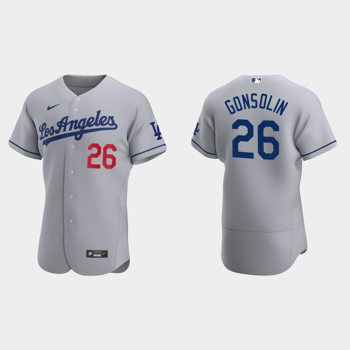 Tony Gonsolin #26 Los Angeles Dodgers Road Jersey - Gray