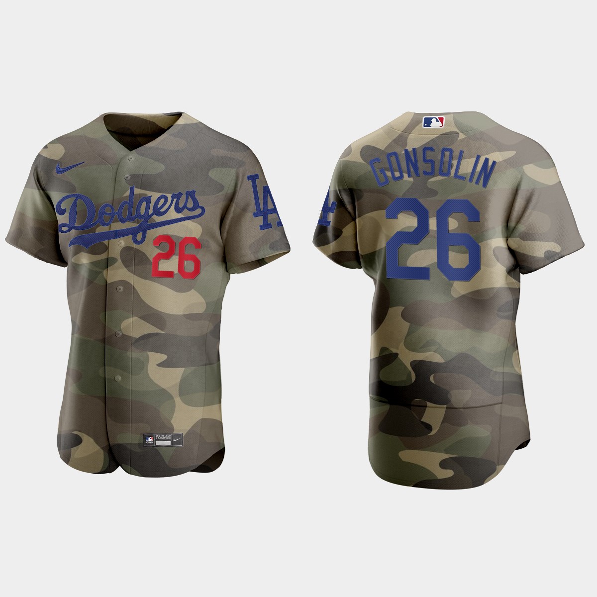 Tony Gonsolin Los Angeles Dodgers 2021 National Armed Forces Day Jersey - Camo
