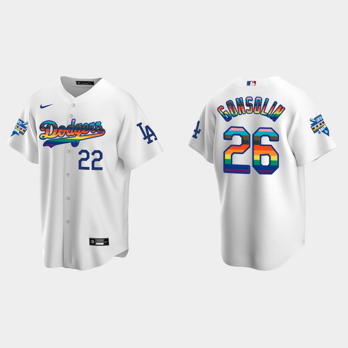 Tony Gonsolin Los Angeles Dodgers 2022 Pride Night LGBTQ Jersey - White