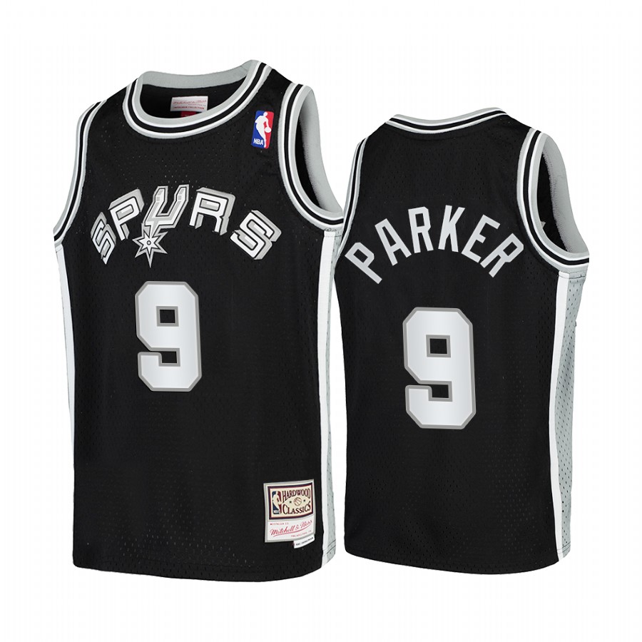 Tony Parker San Antonio Spurs Hardwood Classics Youth Jersey - Black