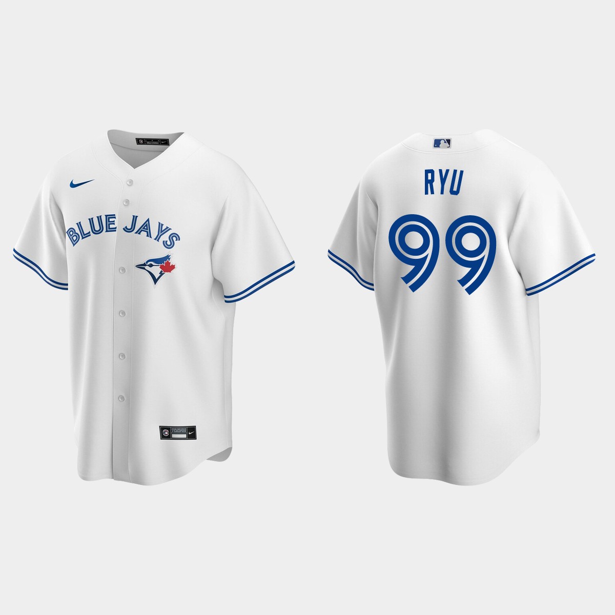 Toronto Blue Jays #99 Hyun-Jin Ryu White Home Jersey