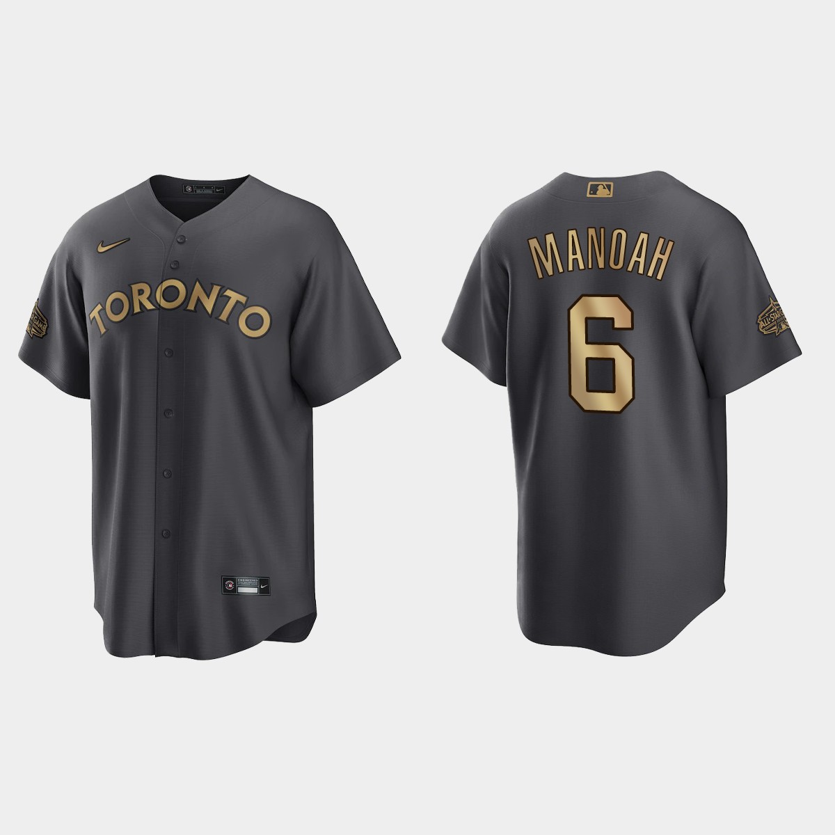 Toronto Blue Jays Alek Manoah 2022 MLB All-Star Game Jersey - Charcoal