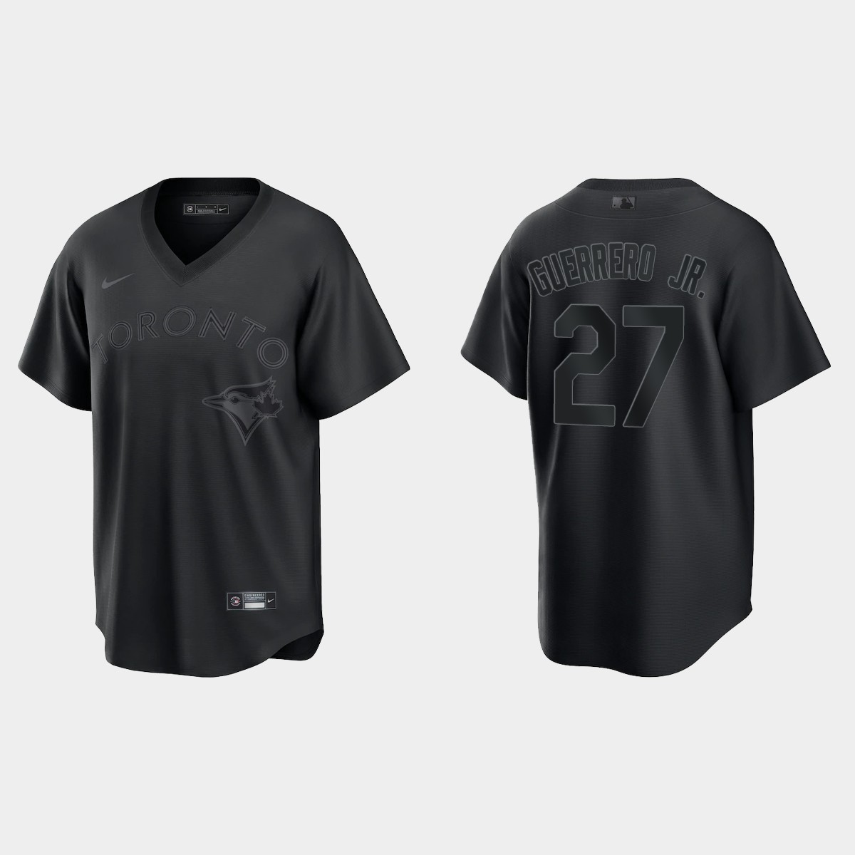 Toronto Blue Jays Vladimir Guerrero Jr. Pitch Black Fashion Jersey - Black